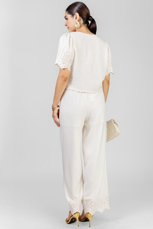 CONJUNTO BLUSA LAZOS BEIGE