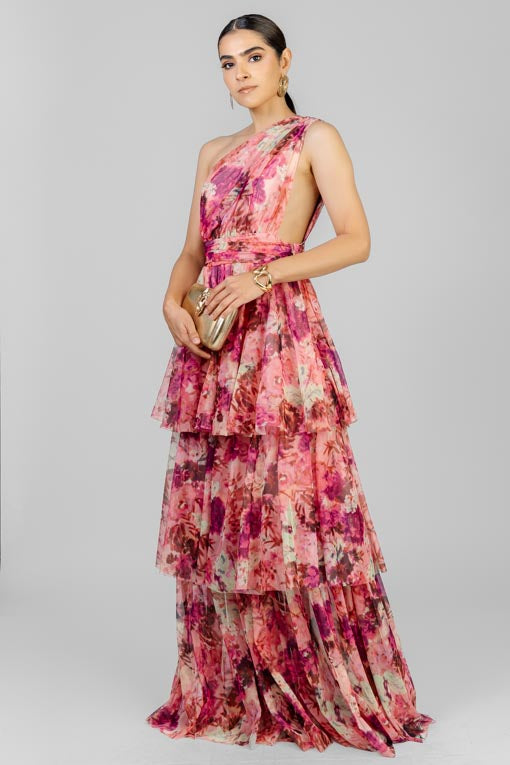 VESTIDO ROSA FLORAL
