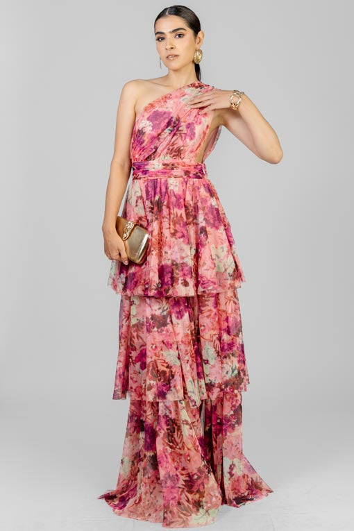 VESTIDO ROSA FLORAL