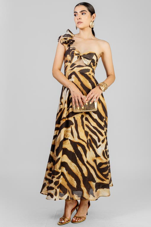 VESTIDO TIRANTE LEOPARDO