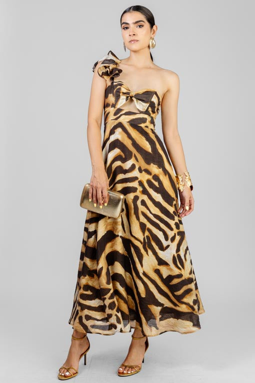 VESTIDO TIRANTE LEOPARDO