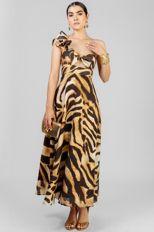 VESTIDO TIRANTE LEOPARDO