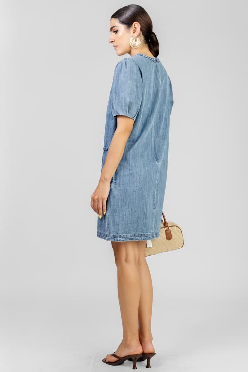 VESTIDO CUELLO TRENZA