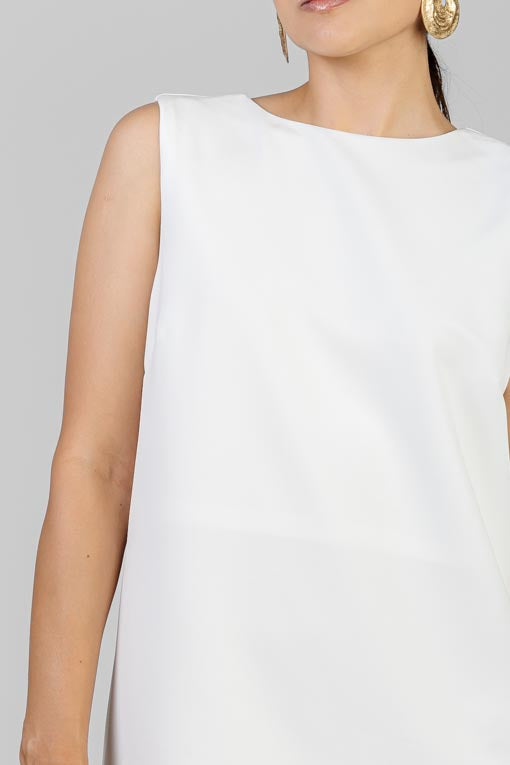 VESTIDO RECTO BLANCO