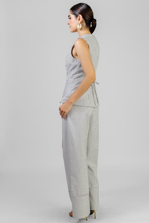 CONJUNTO CHALECO RAYAS