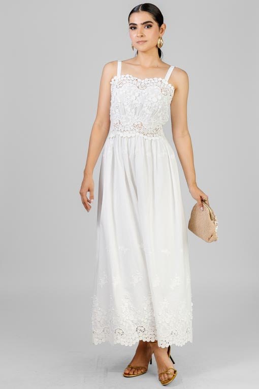 VESTIDO BLANCO BORDADO