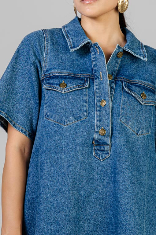 VESTIDO CAMISERO DENIM