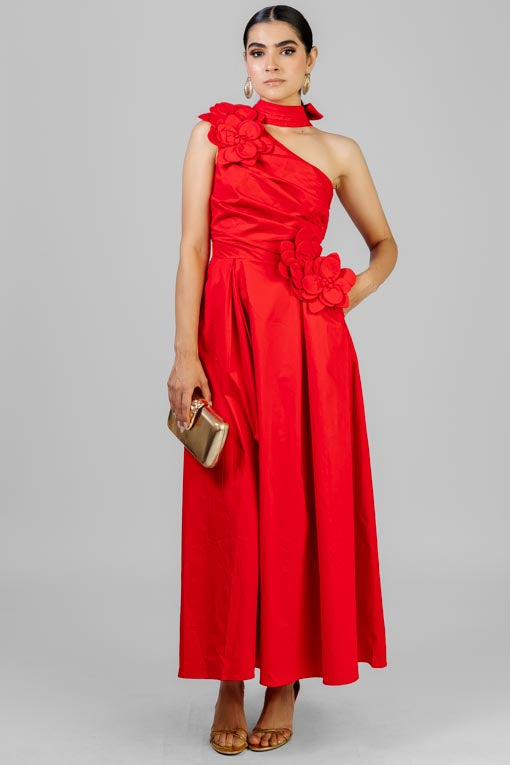VESTIDO BROCHE FLORES