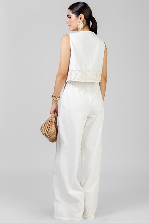 CONJUNTO CHALECO BORDADO