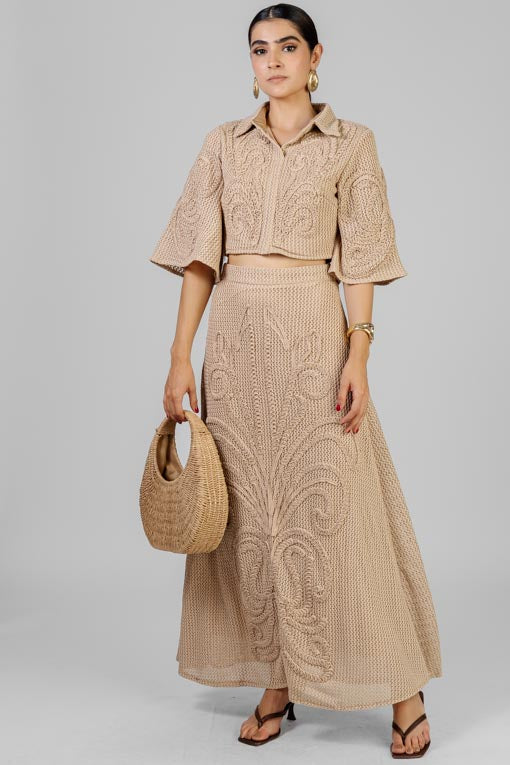 CONJUNTO FALDA CROCHET