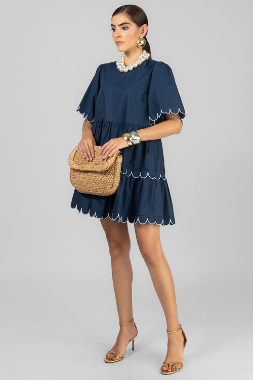 VESTIDO ONDAS BORDADAS