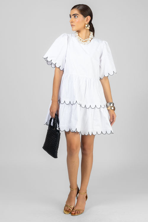 VESTIDO ONDAS BORDADAS