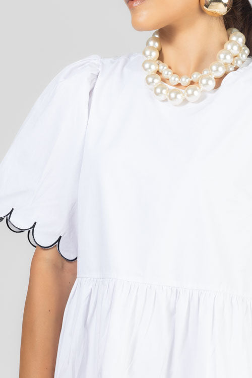VESTIDO ONDAS BORDADAS