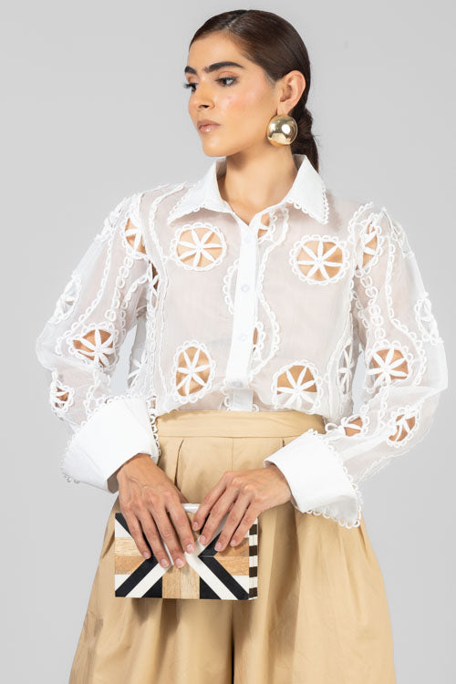 BLUSA ORGANZA ENCAJES