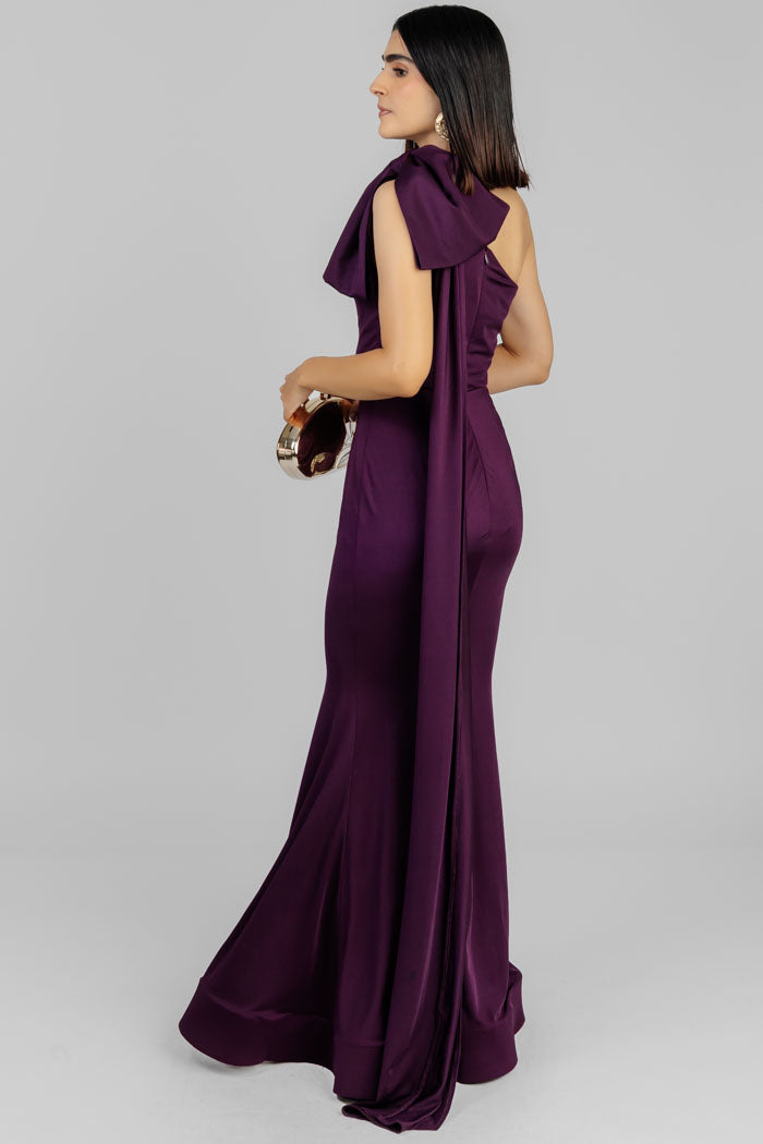 VESTIDO LARGO MORADO