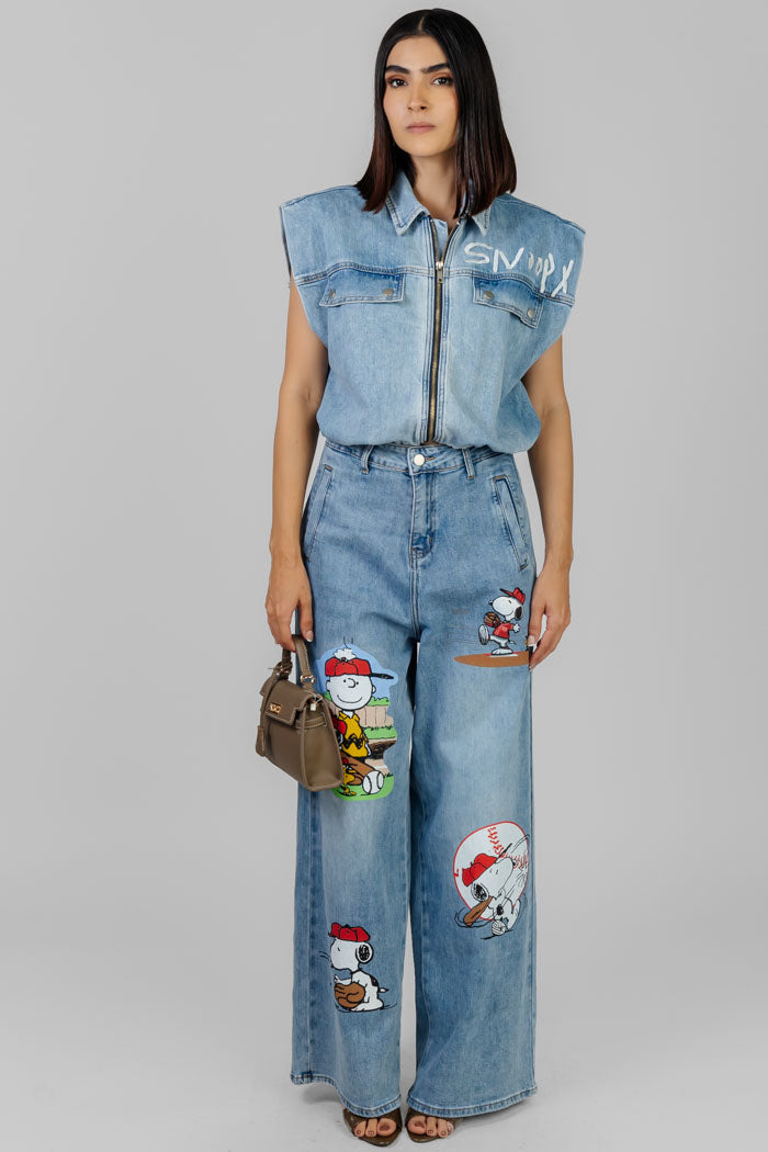 CONJUNTO DENIM CARTOON