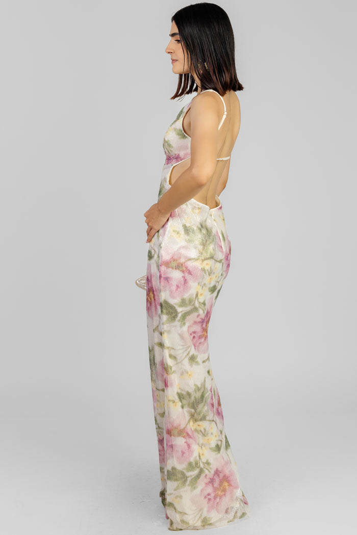 VESTIDO LARGO FLOREADO