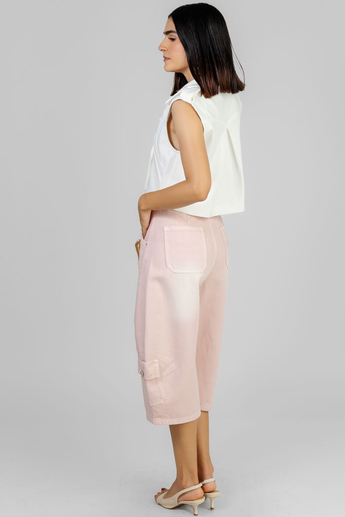 BERMUDA ROSA ESTILO CARGO