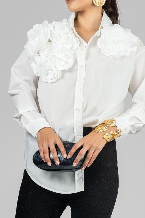 CAMISA FLORES RESALTADA