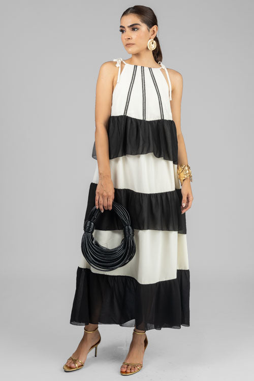 VESTIDO REJILLA NEGRO