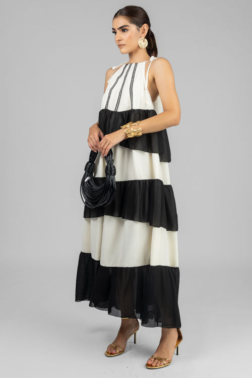 VESTIDO REJILLA NEGRO