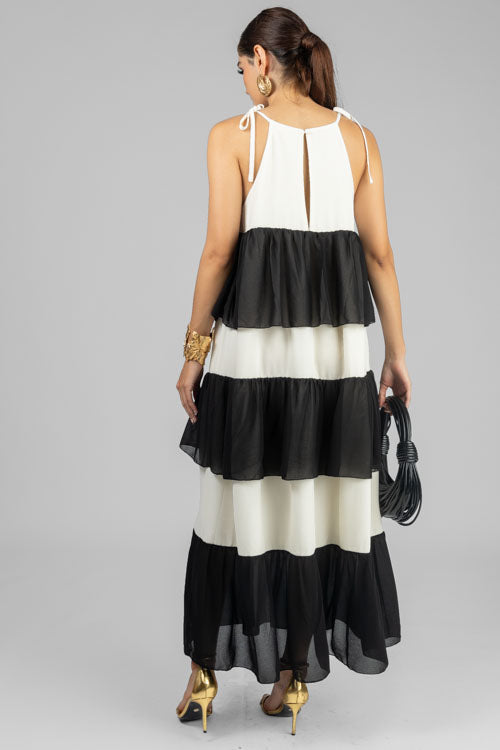 VESTIDO REJILLA NEGRO