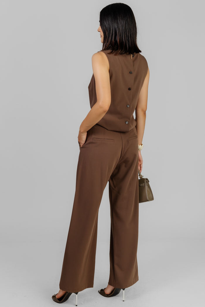 CONJUNTO ELEGANTE COLOR CHOCOLATE