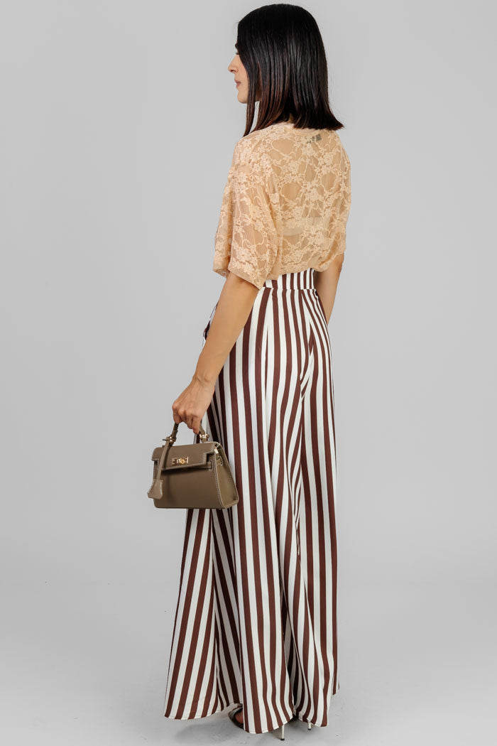 BLUSA ENCAJE ESTAMPADO BEIGE