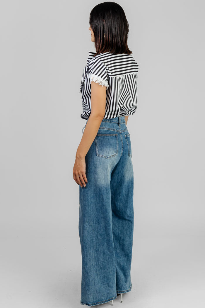 BLUSA A RAYAS LAZO