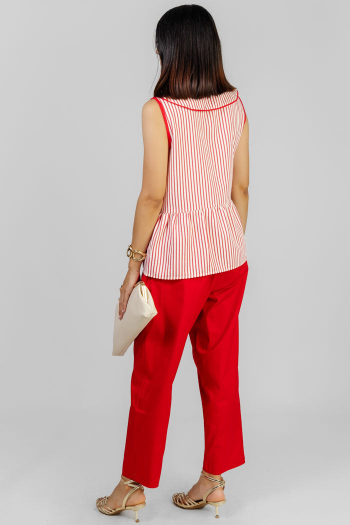 BLUSA RAYADA CON LAZOS