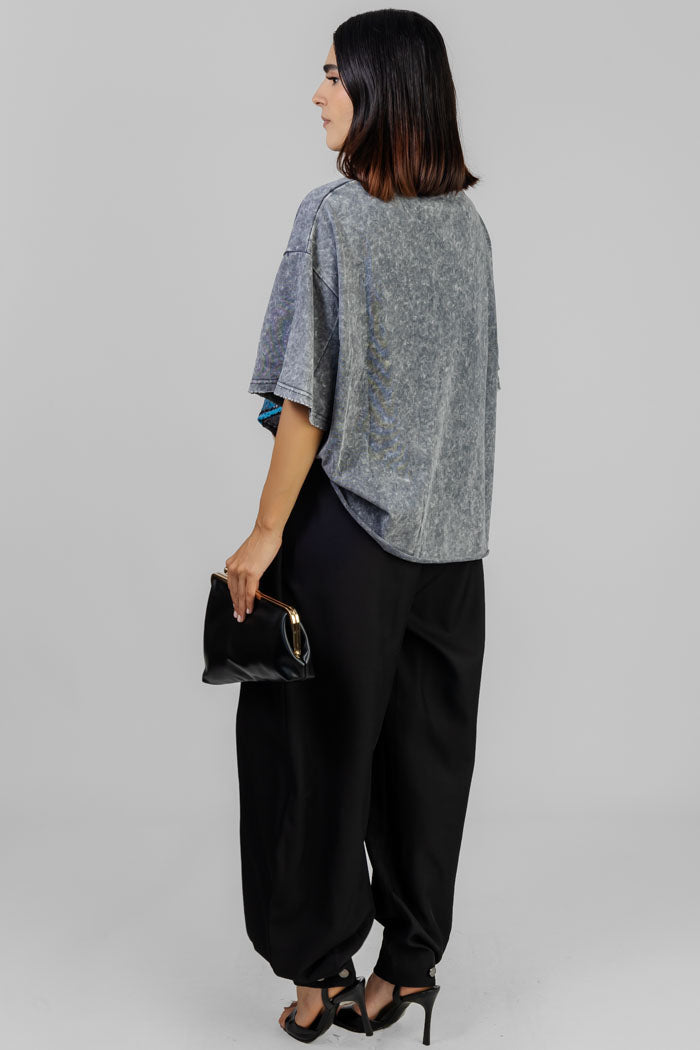 BLUSA ESTAMPADA CON LENTEJUELAS