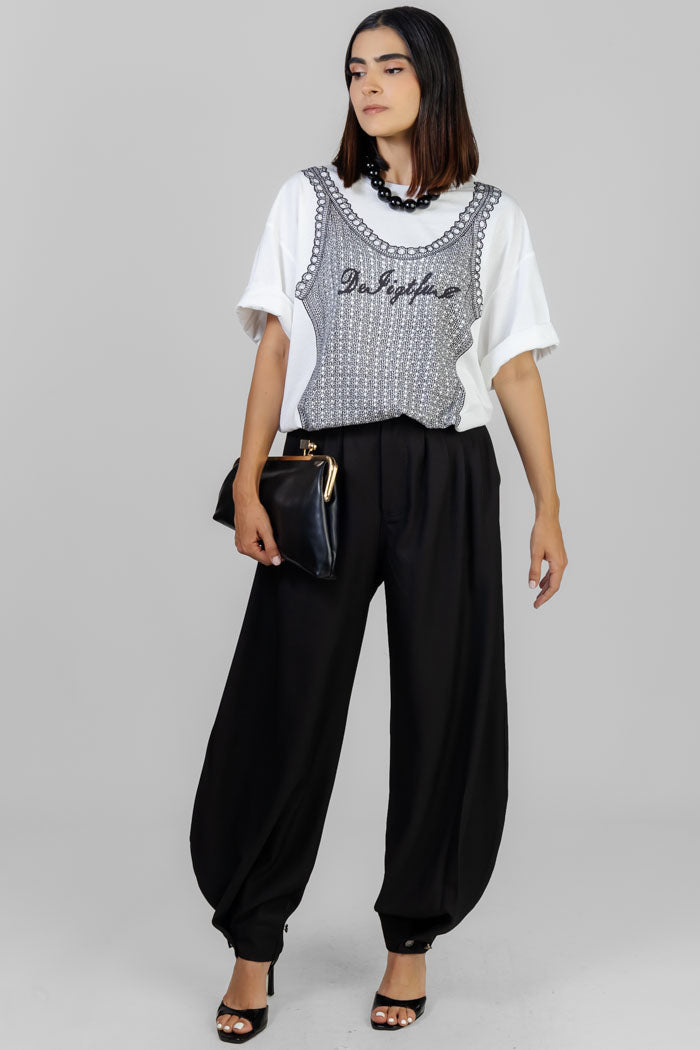 BLUSA BLANCA ESTAMPADA OVERSIZE