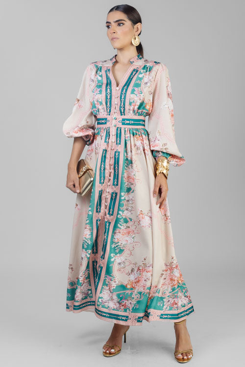 VESTIDO FRANJA FLORAL
