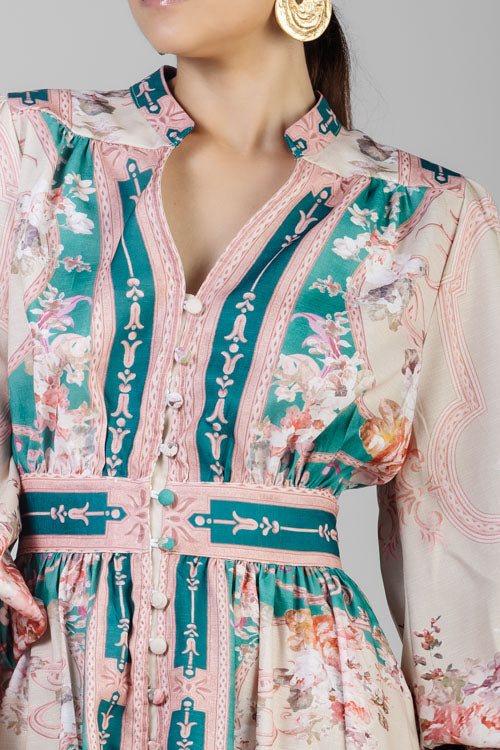 VESTIDO FRANJA FLORAL