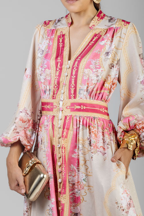VESTIDO FRANJA FLORAL