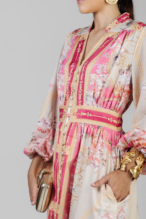 VESTIDO FRANJA FLORAL