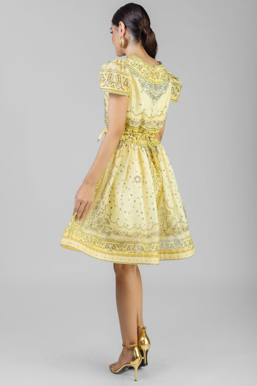 VESTIDO ESTAMPADO AMARILLO