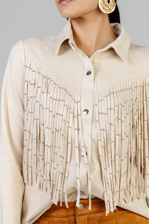 CAMISA GAMUZA FLECOS