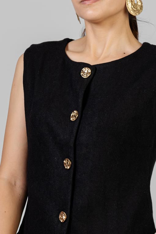 BLUSA TEJIDO NEGRO
