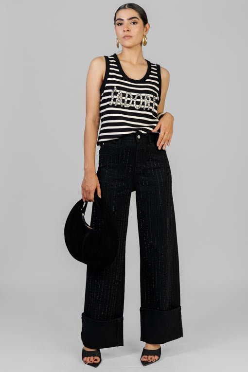 BLUSA RAYA LOGO CRISTALES