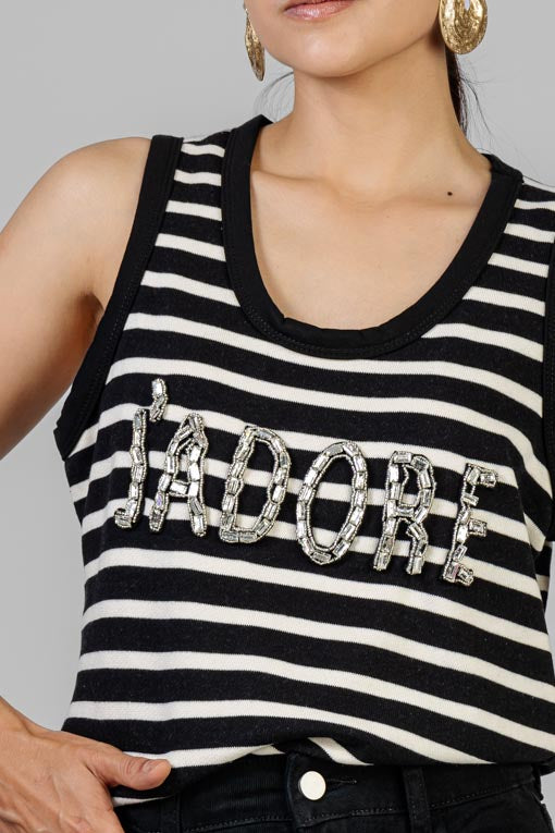 BLUSA RAYA LOGO CRISTALES