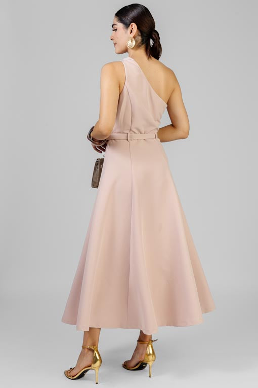 VESTIDO ASIMETRICO PETALOS