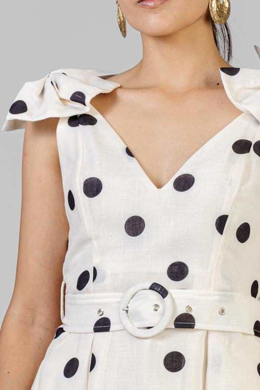 VESTIDO POLKA MOÑOS