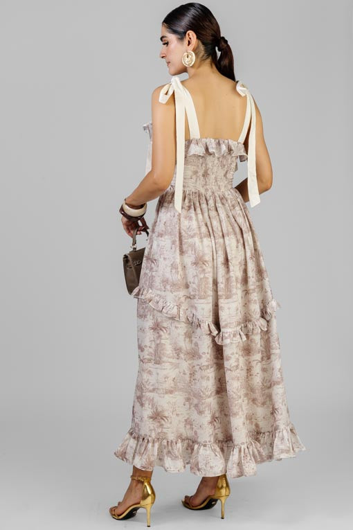 VESTIDO JARDIN CAFE