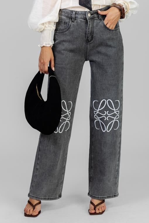 PANTALON GRIS LOGO