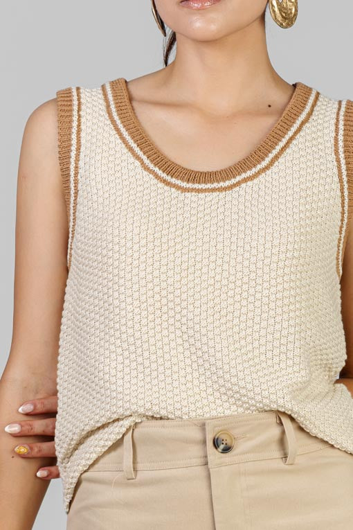 BLUSA TEJIDO BICOLOR