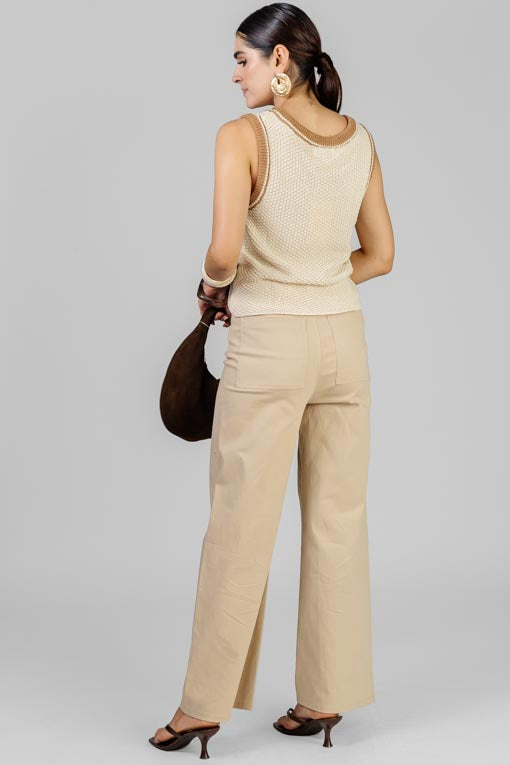 BLUSA TEJIDO BICOLOR