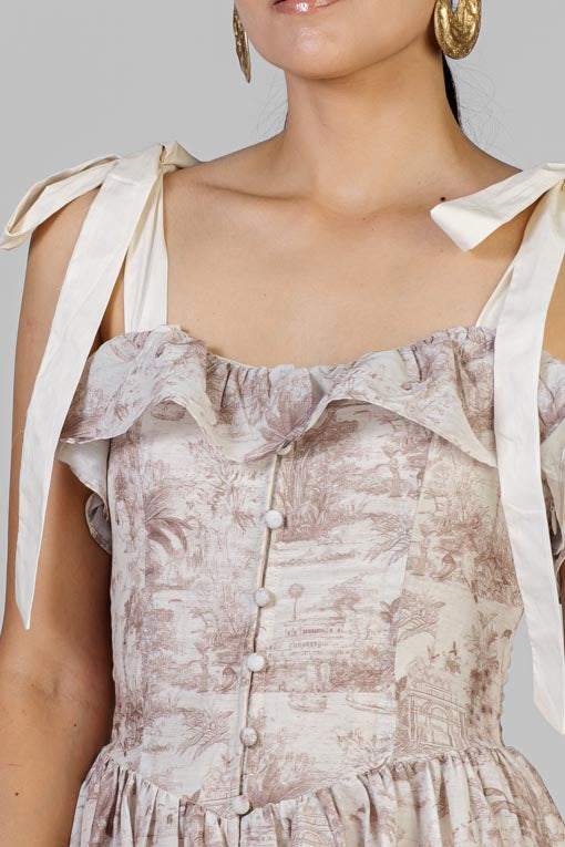 VESTIDO JARDIN CAFE