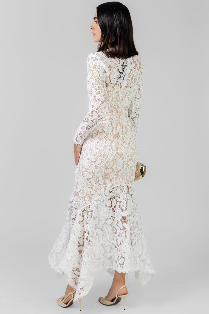 VESTIDO BLANCO DE ENCAJE