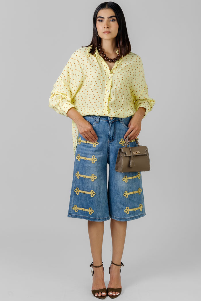BLUSA AMARILLA LUNARES